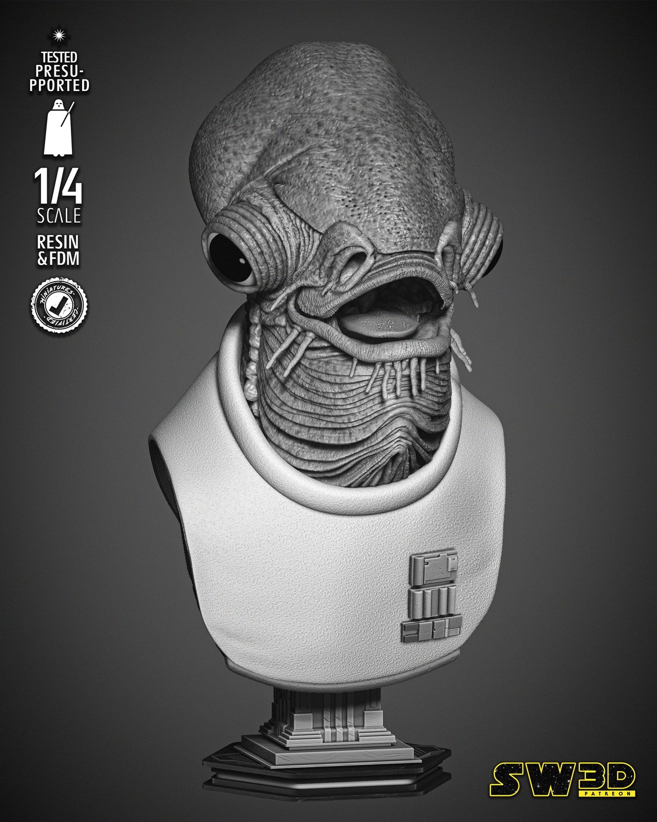 Ackbar Admiral Portrait Bust