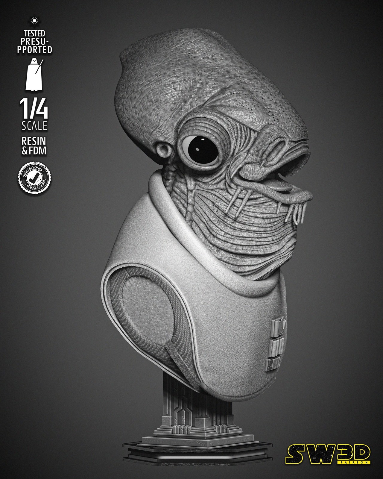 Ackbar Admiral Portrait Bust - Image 3
