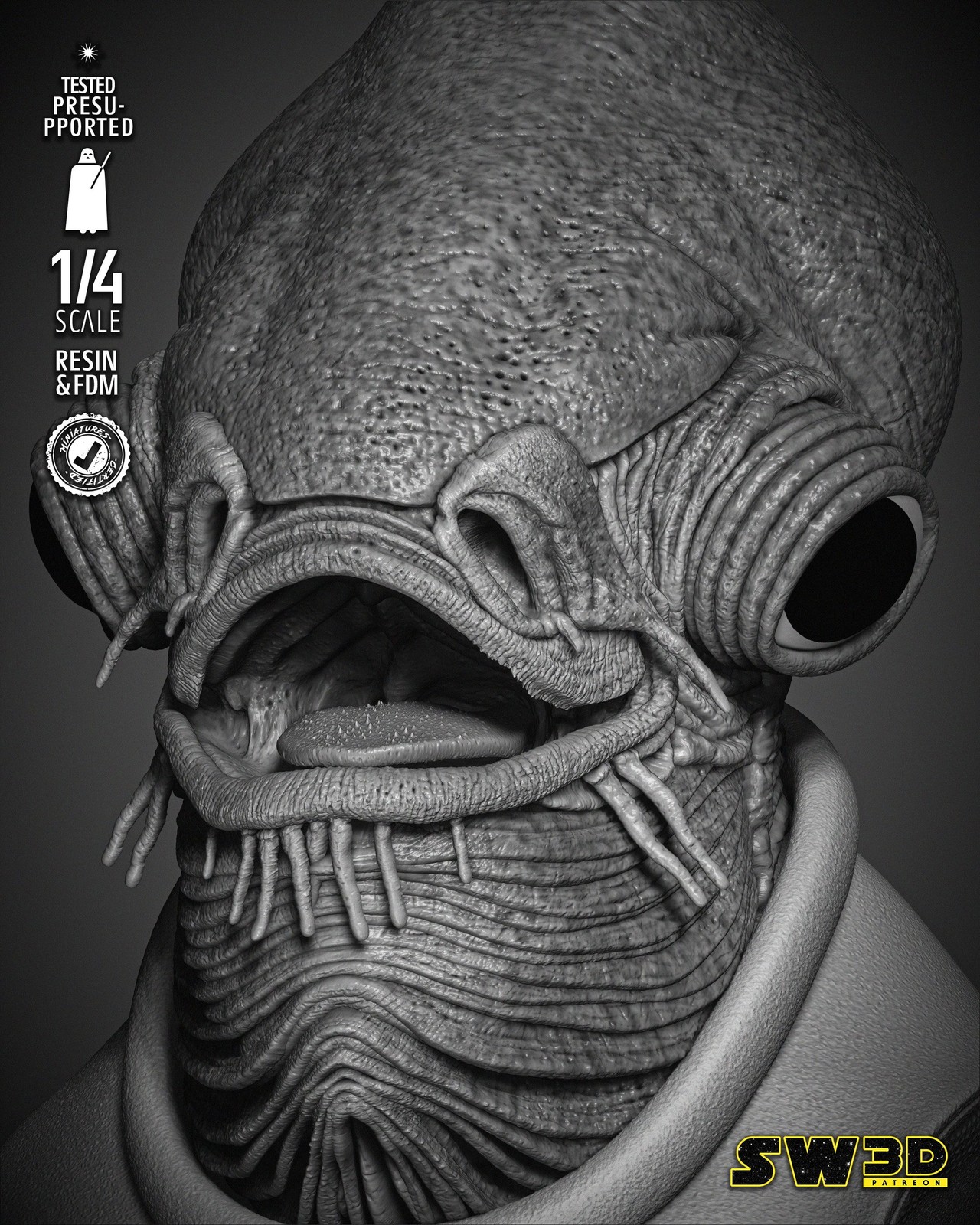 Ackbar Admiral Portrait Bust - Image 4