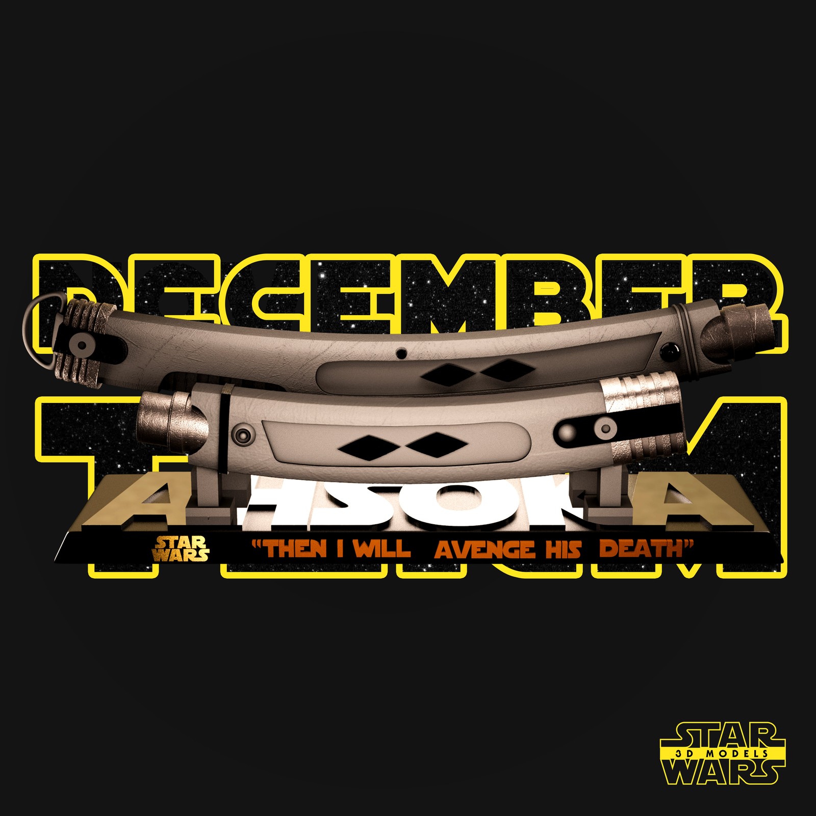 Ahsoka Lightsaber Sculpture - Image 2