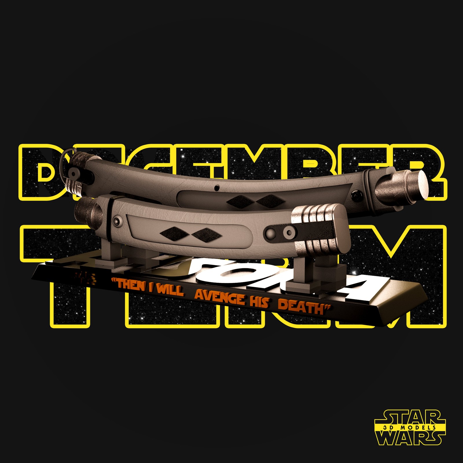 Ahsoka Lightsaber Sculpture - Image 3