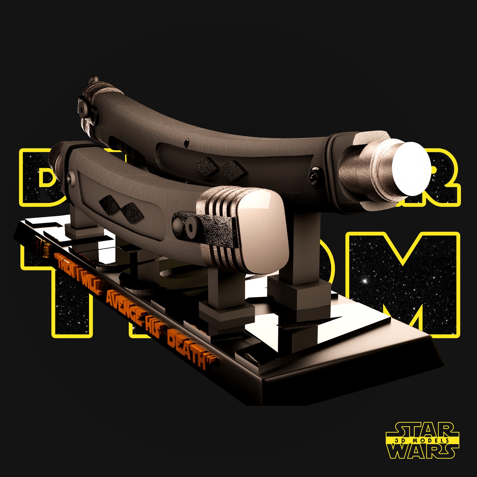 Ahsoka Lightsaber Sculpture - Image 4