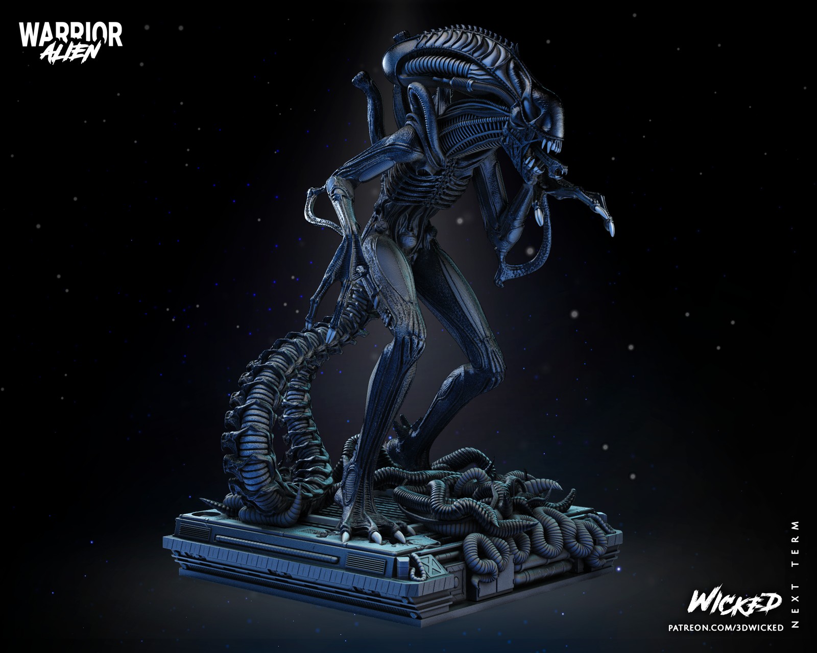 Alien Warrior Sculpture - Image 4