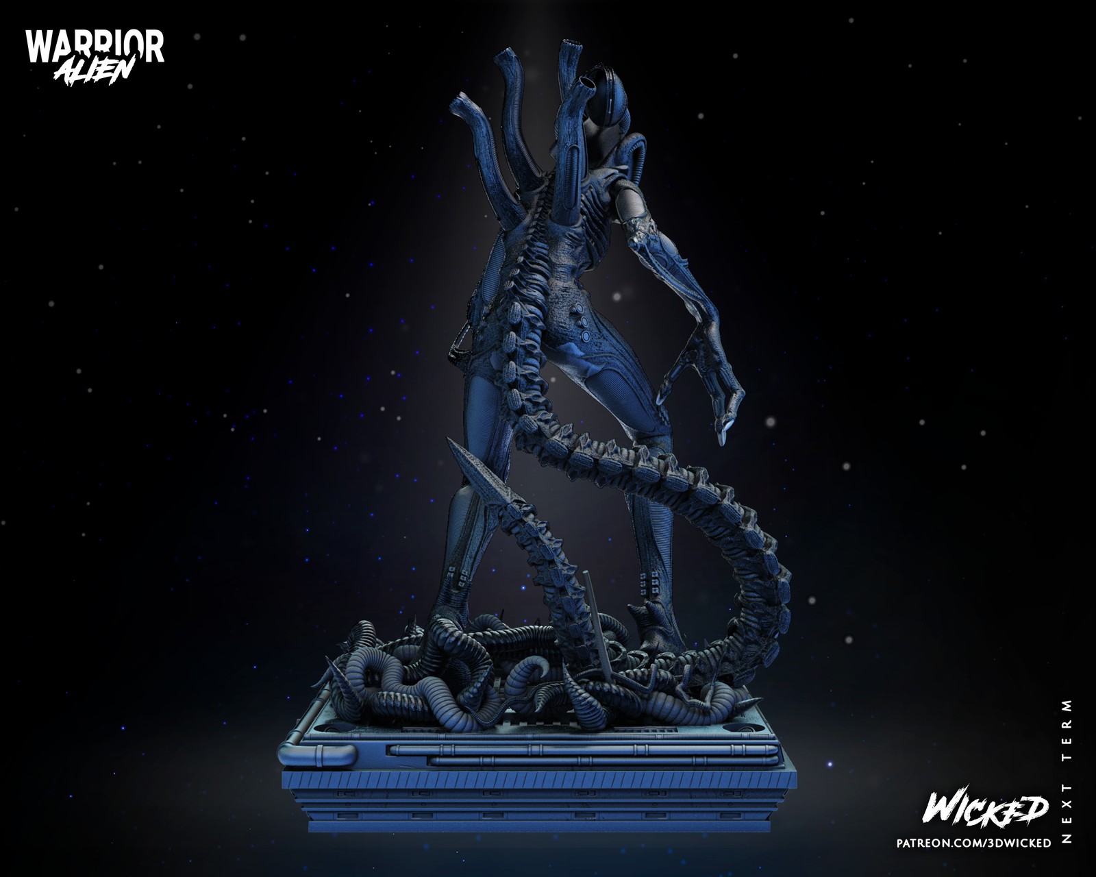 Alien Warrior Sculpture - Image 5