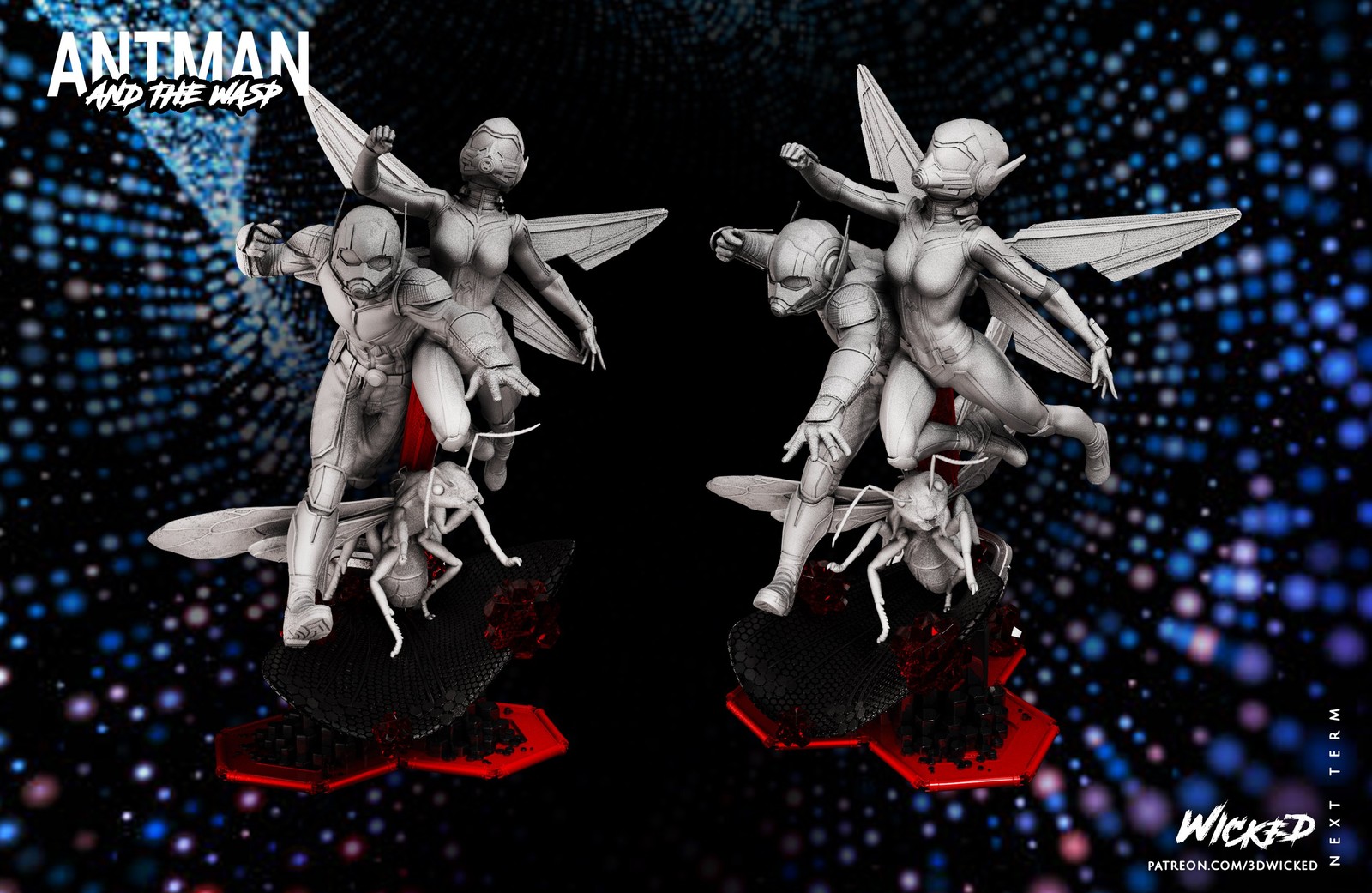 Ant Man and Wasp Diorama Sculpture