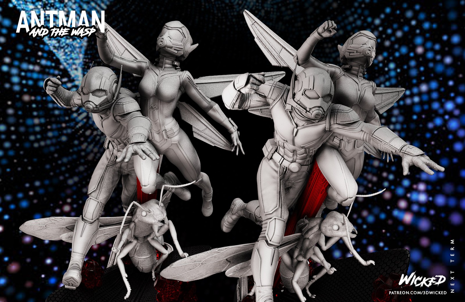 Ant Man and Wasp Diorama Sculpture - Image 2