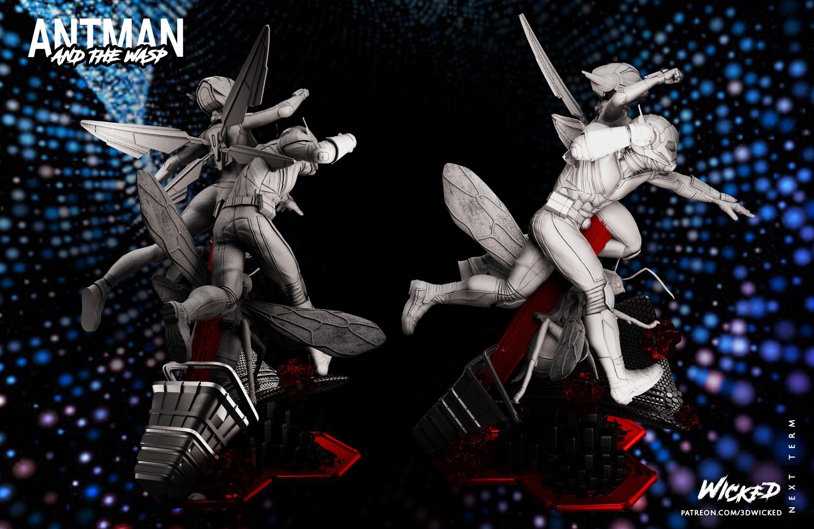 Ant Man and Wasp Diorama Sculpture - Image 4