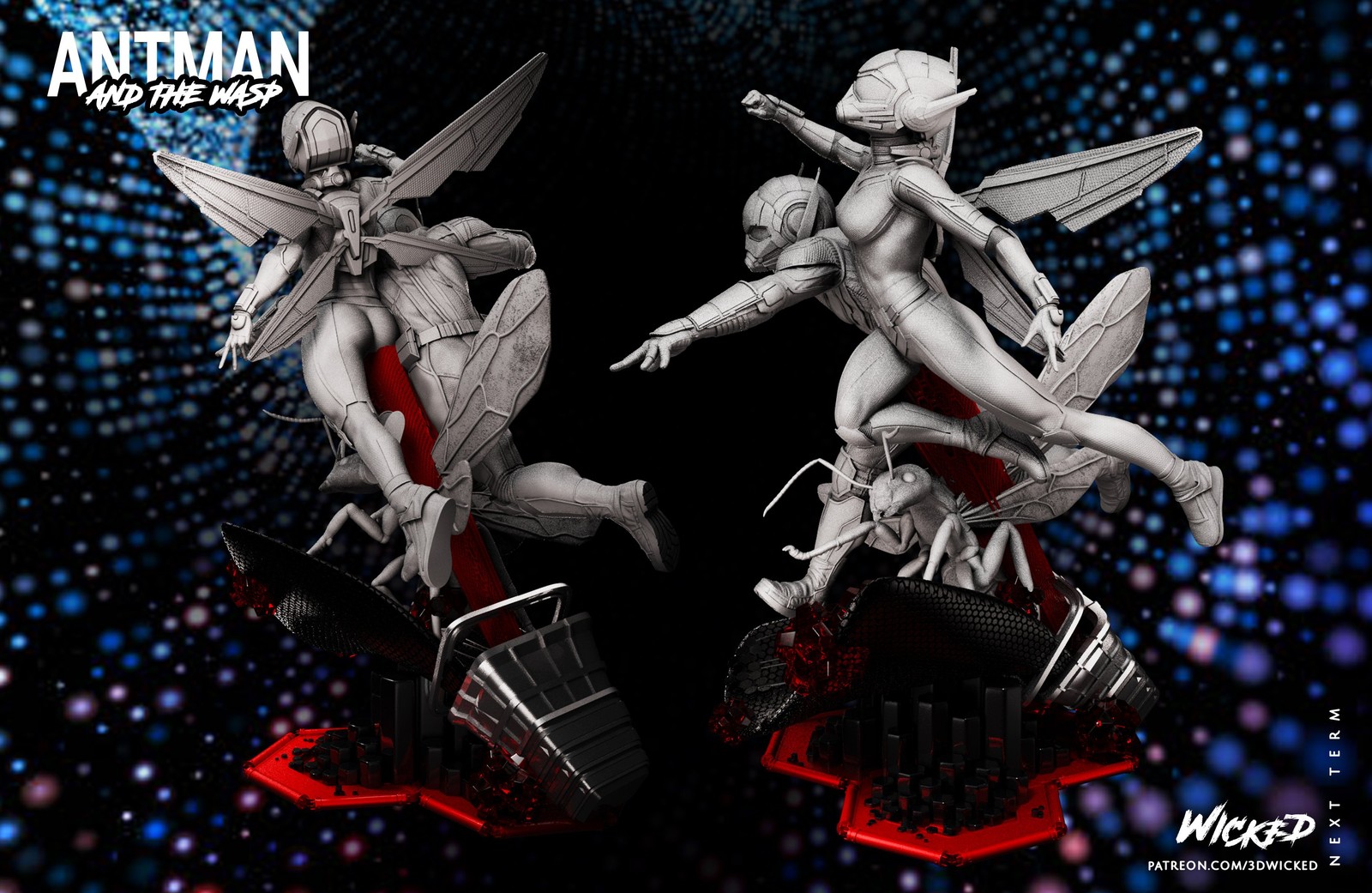 Ant Man and Wasp Diorama Sculpture - Image 5