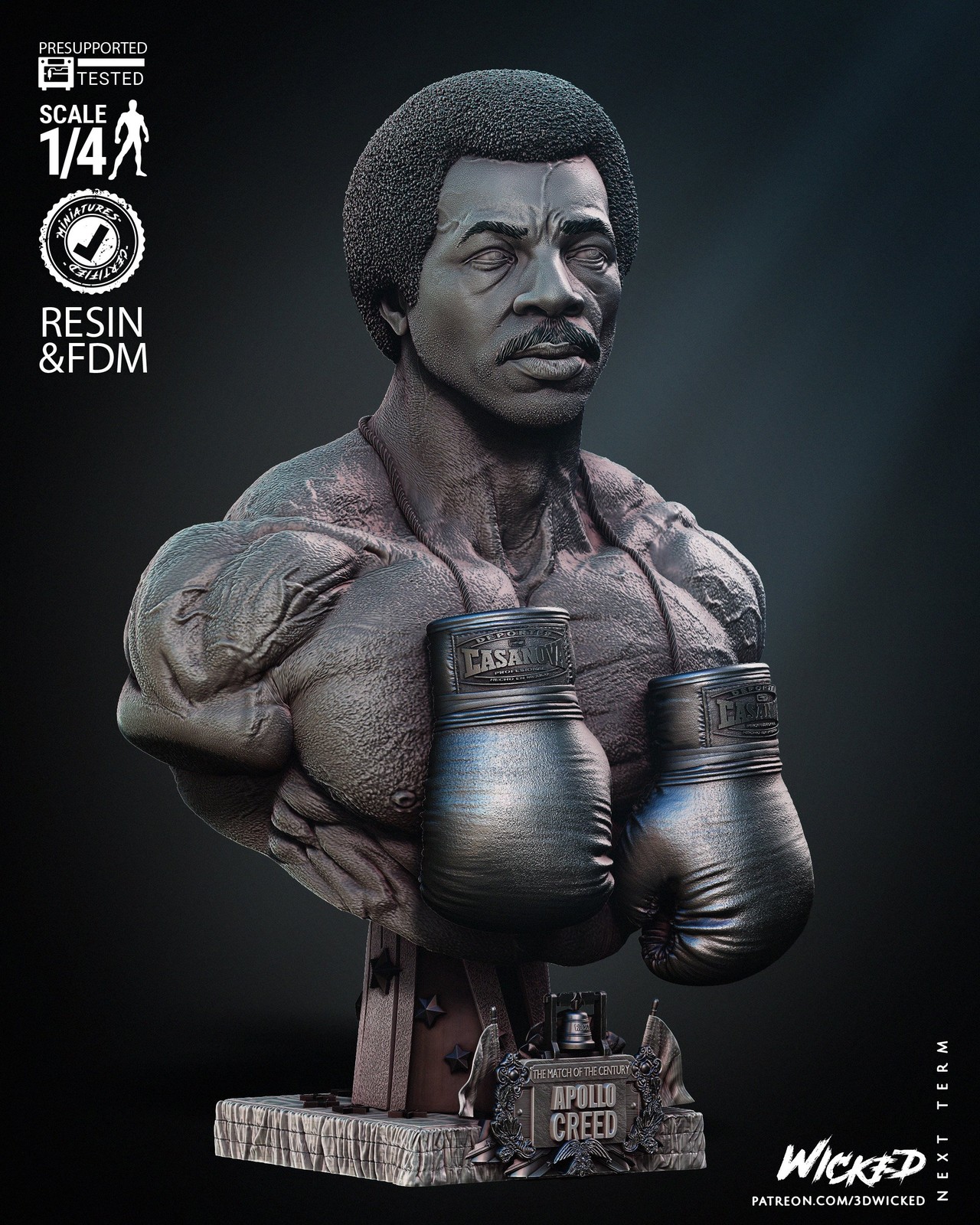 Apollo Creed Portrait Bust - Image 2