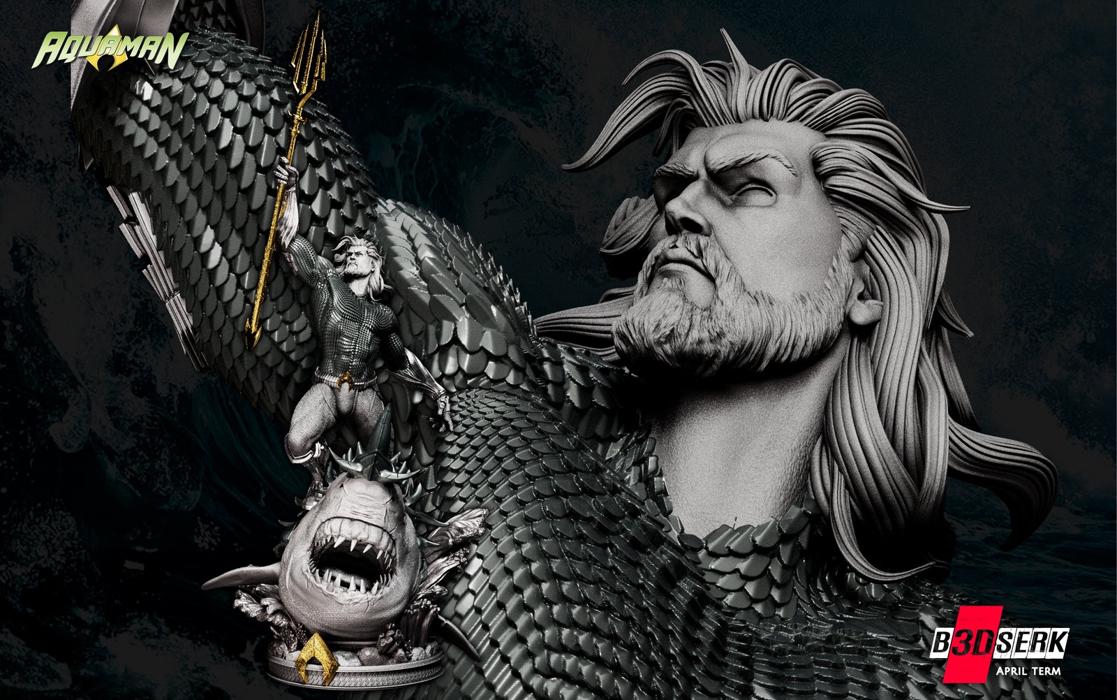 Aquaman Sculpture 1/6