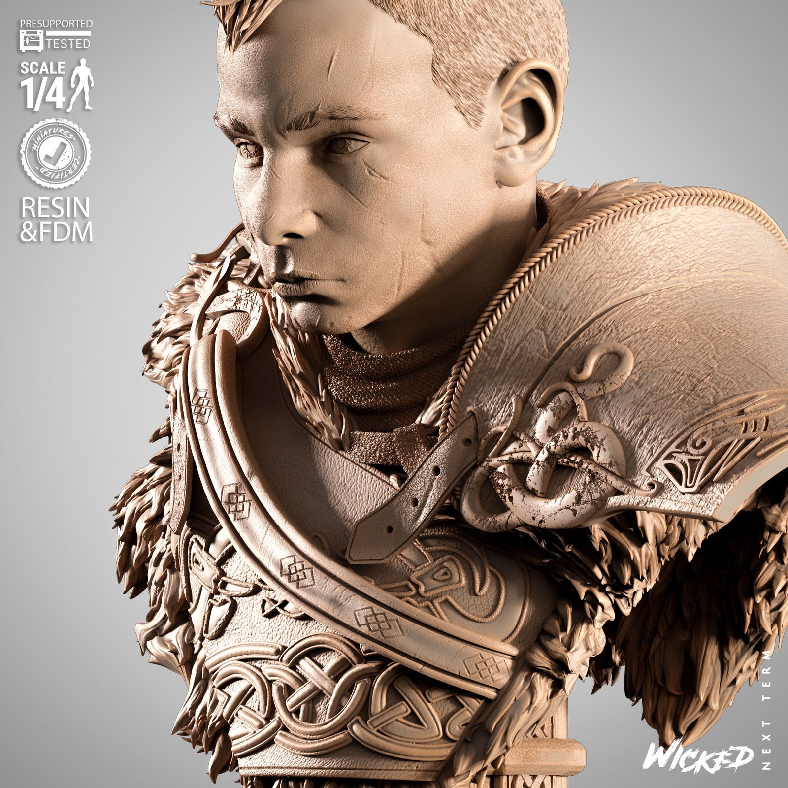 Video Games Atreus Portrait Bust - Image 4