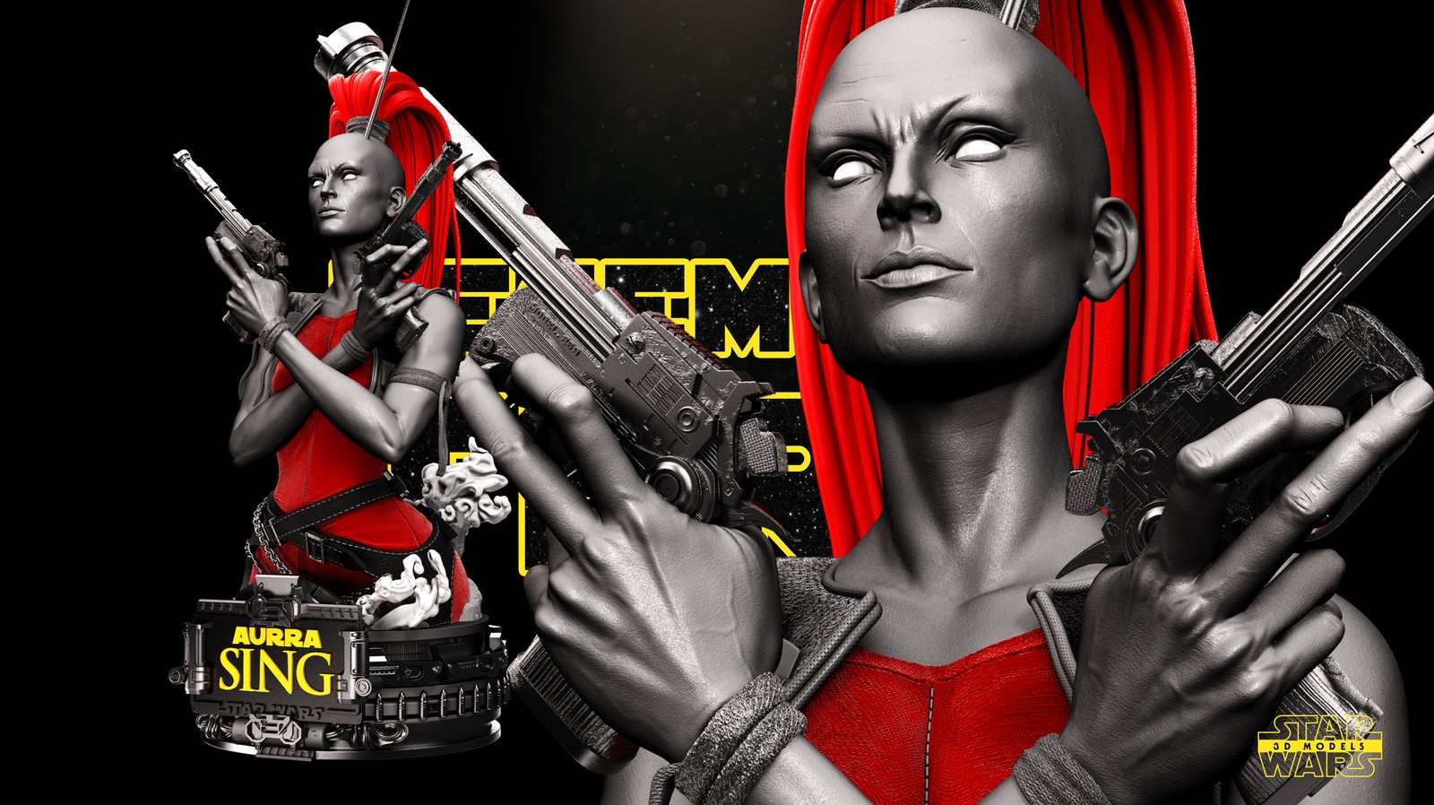 Aurra Sing Bust - Image 2