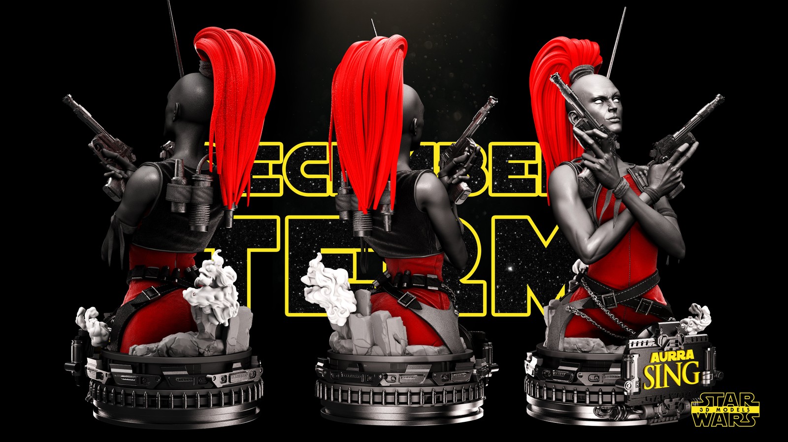 Aurra Sing Bust - Image 4