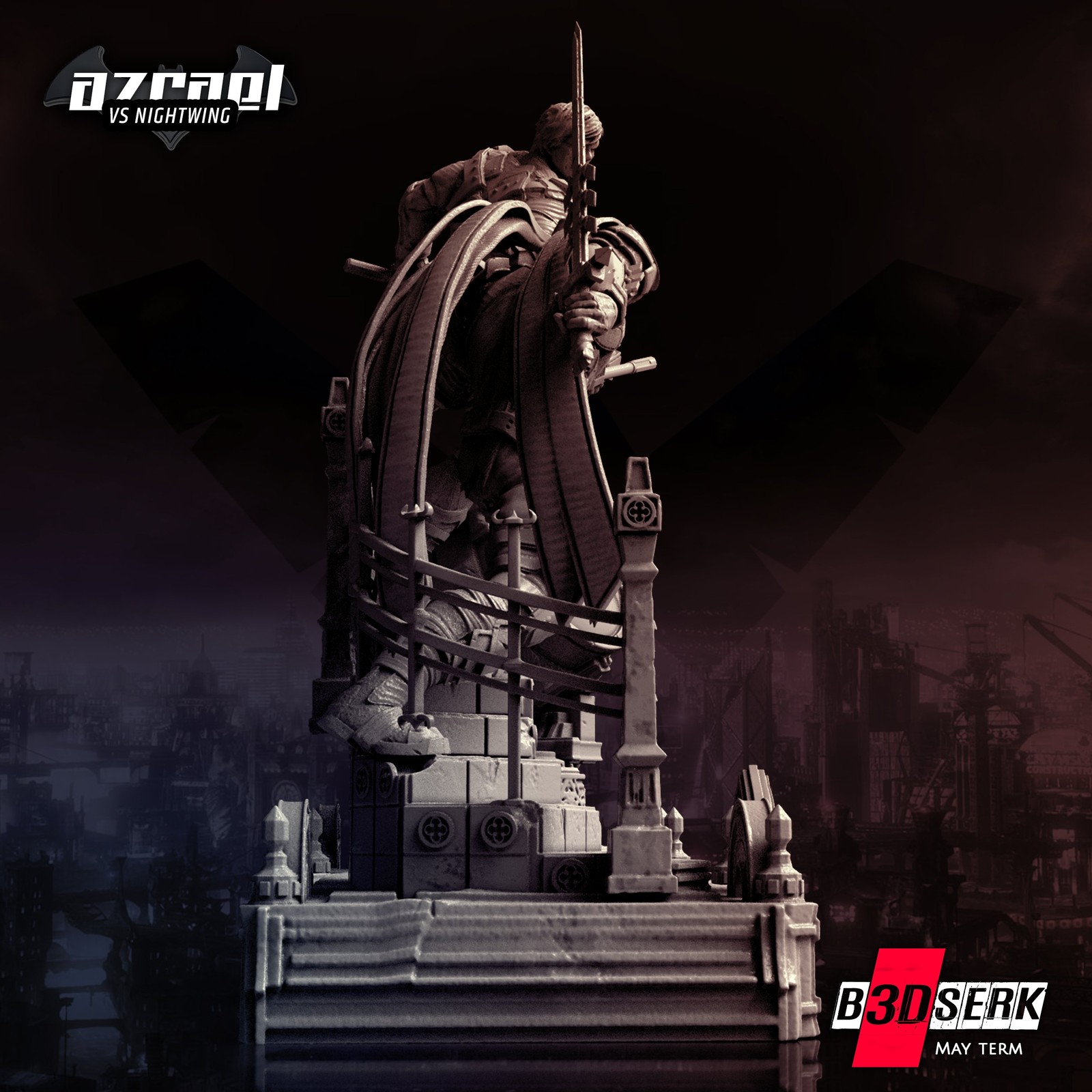 Azrael vs Nightwing Diorama Base - Image 3