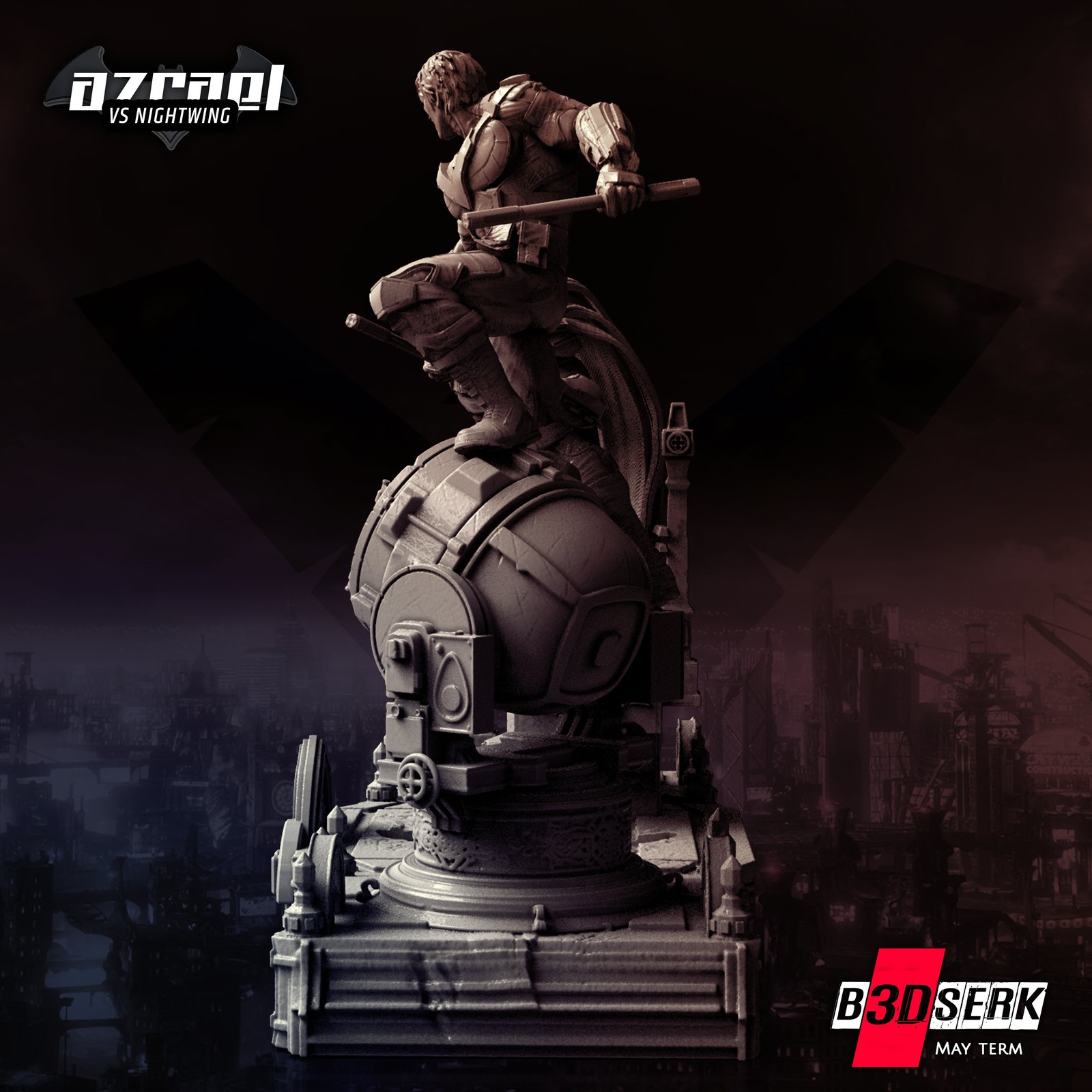 Azrael vs Nightwing Diorama Base - Image 4