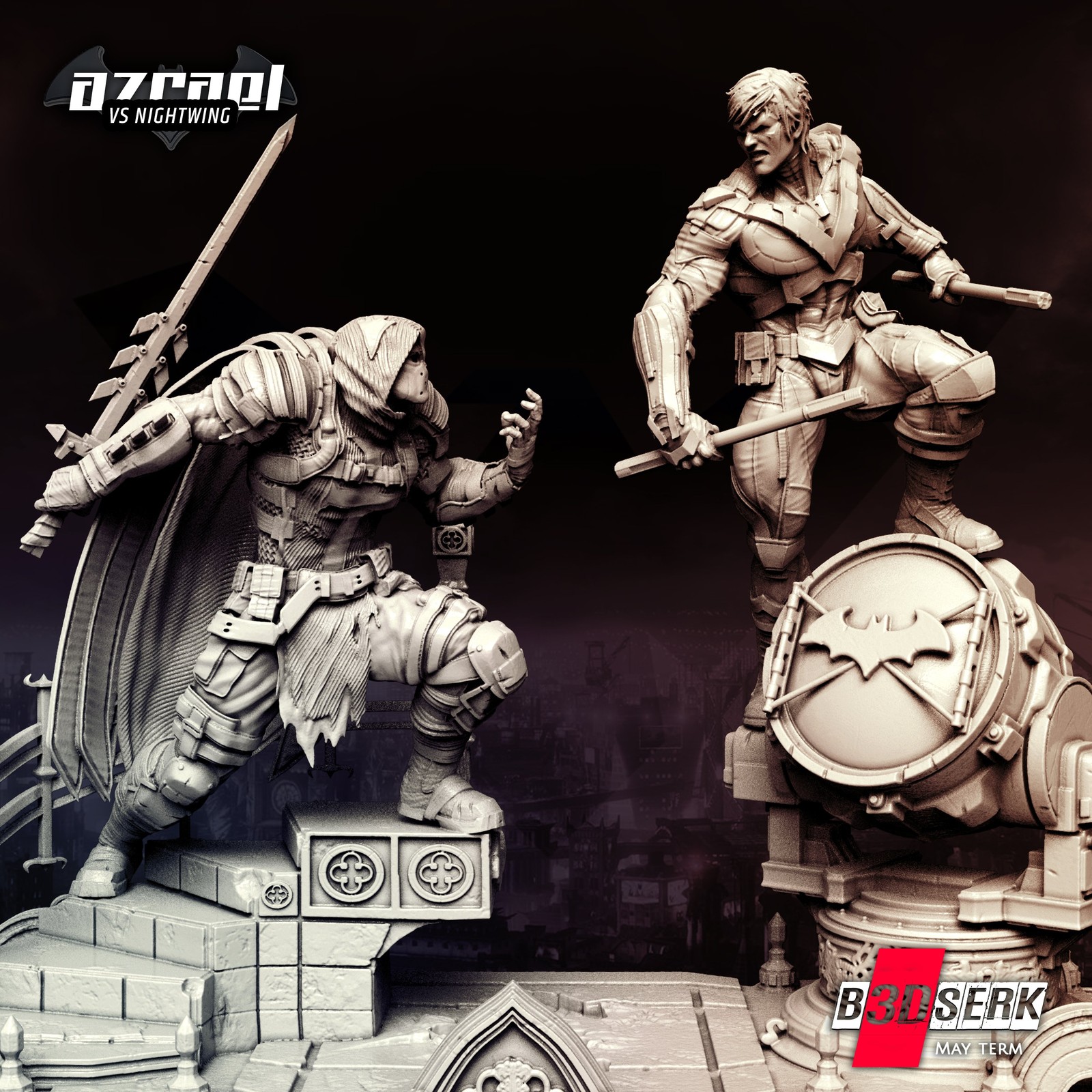 Azrael vs Nightwing Diorama Base - Image 5