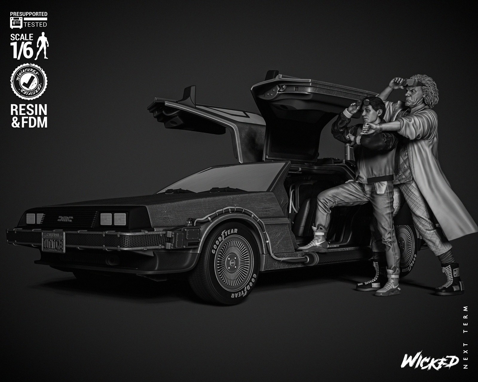 Marty McFly & Doc Brown - Diorama (Back to the Future)
