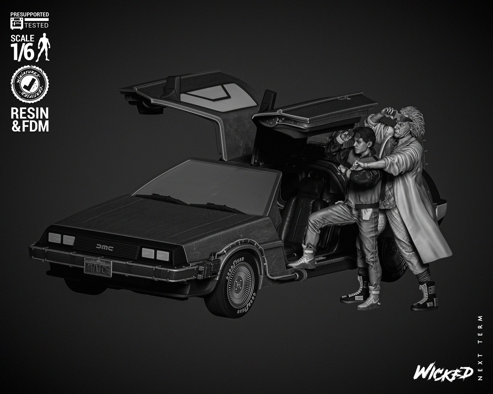 Back To The Future Diorama With DeLorean - Image 2