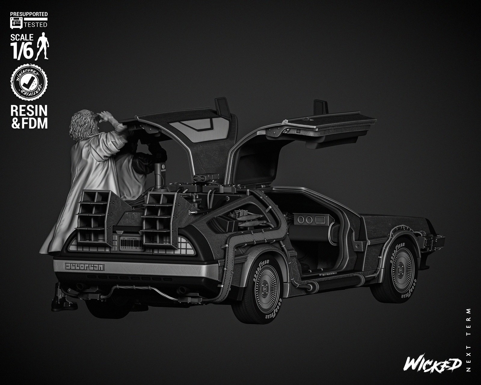 Back To The Future Diorama With DeLorean - Image 3