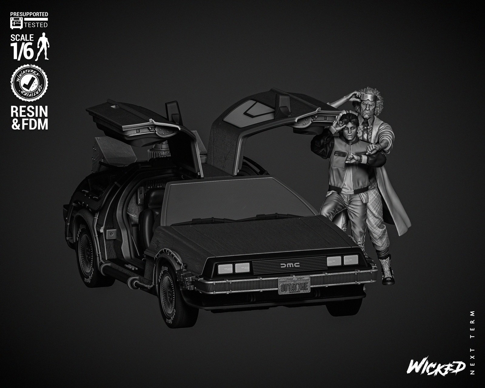 Back To The Future Diorama With DeLorean - Image 4