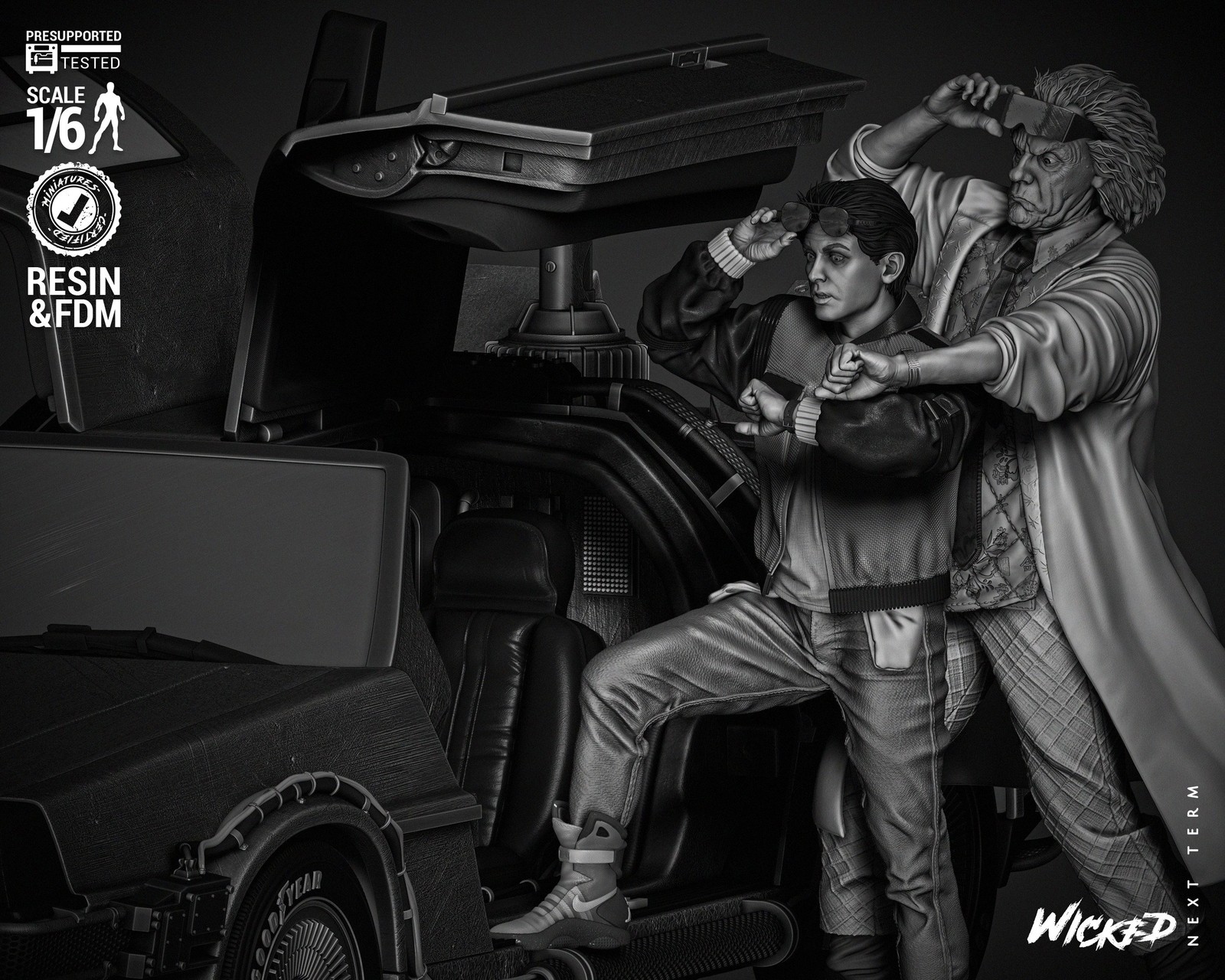 Back To The Future Diorama With DeLorean - Image 5