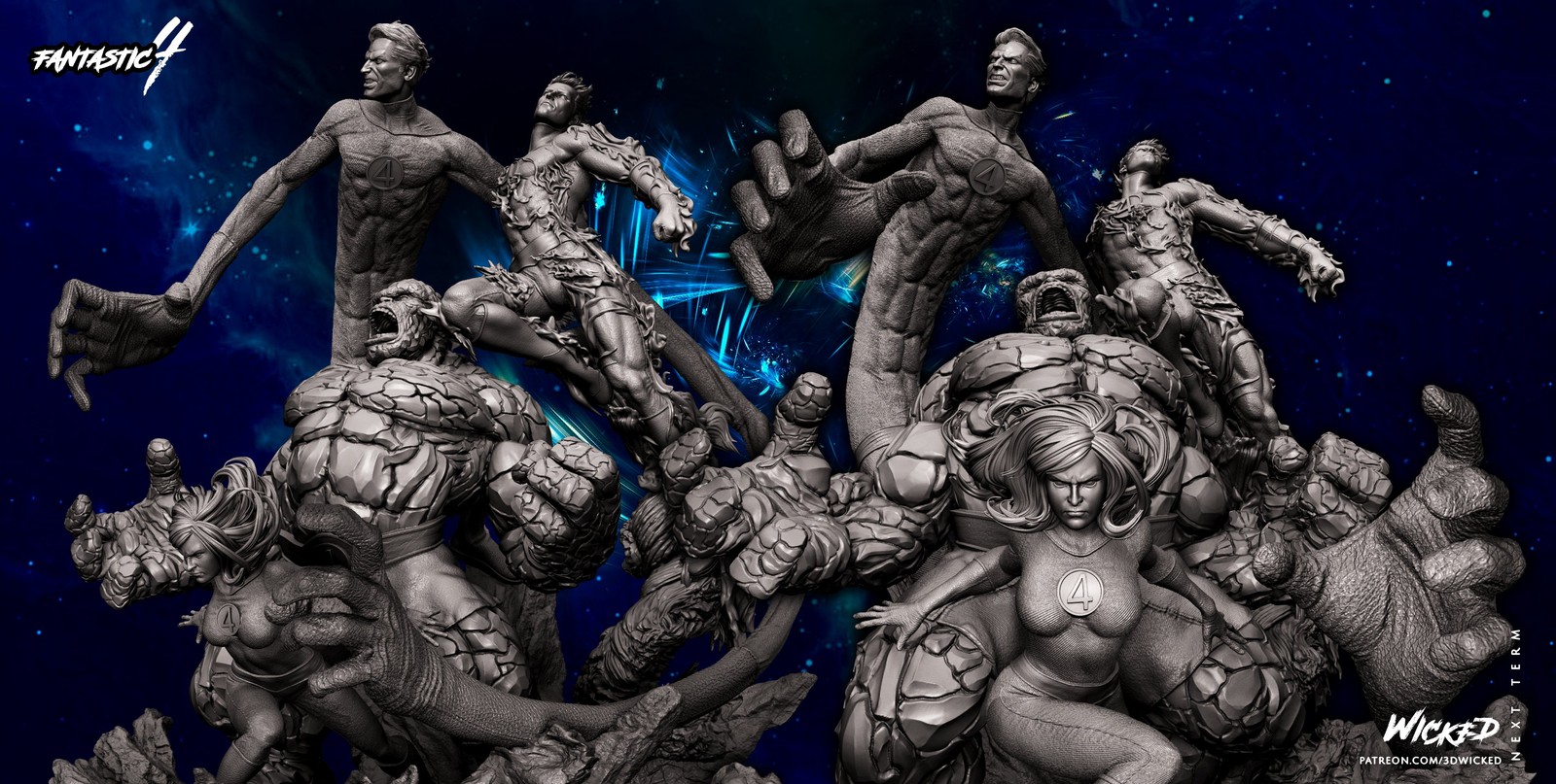 Marvel 4F Diorama Sculpture - Image 3