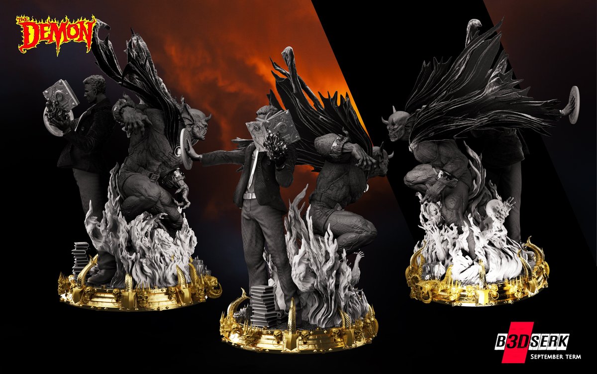 Jason Blood Sculpture, Etrigan Sculpture and Base Diorama Sculpture 1/6 - Image 2