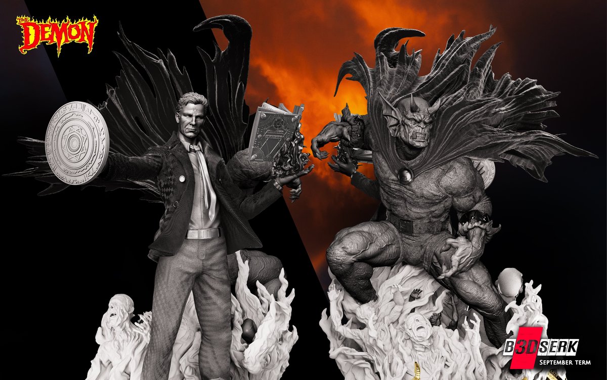 Jason Blood Sculpture, Etrigan Sculpture and Base Diorama Sculpture 1/6 - Image 3