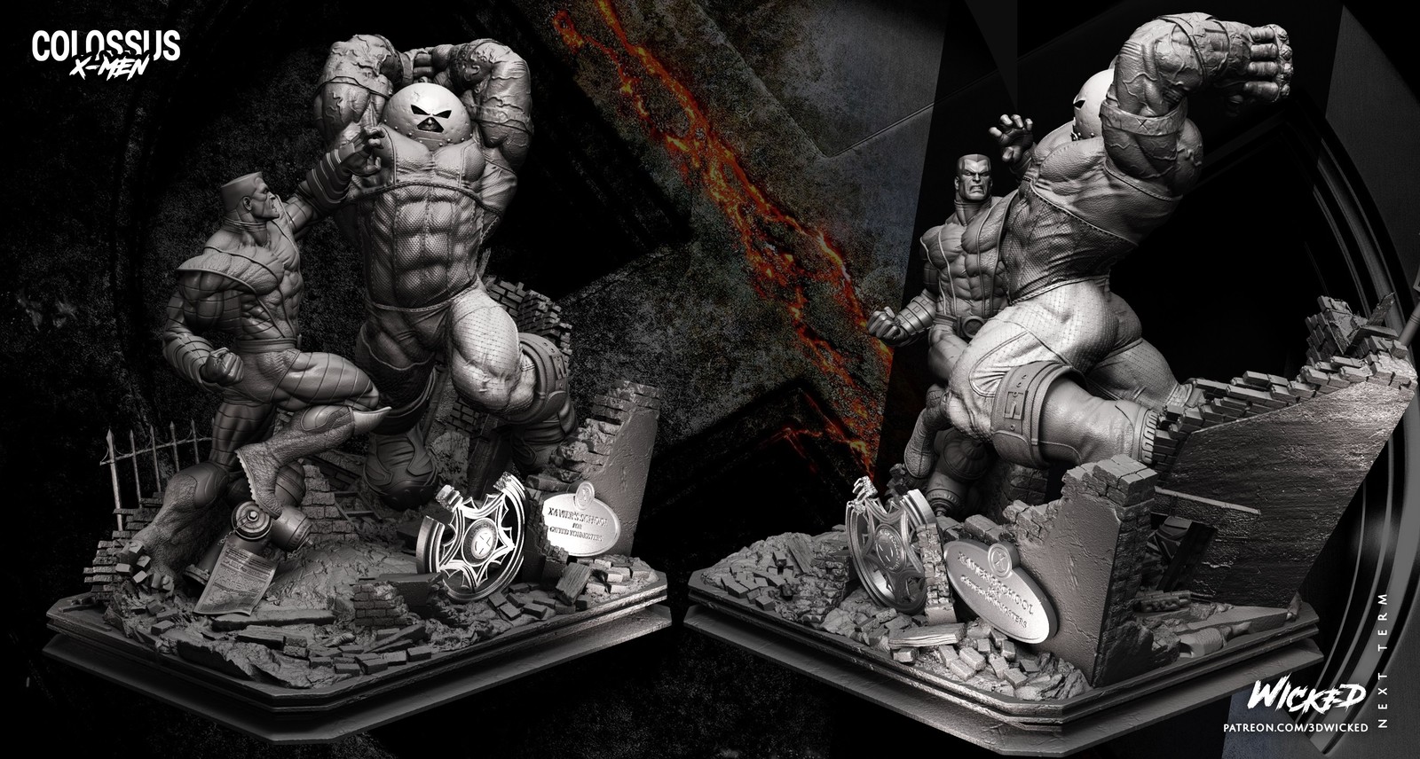 Marvel Juggernaut and Colossus Diorama - Image 2