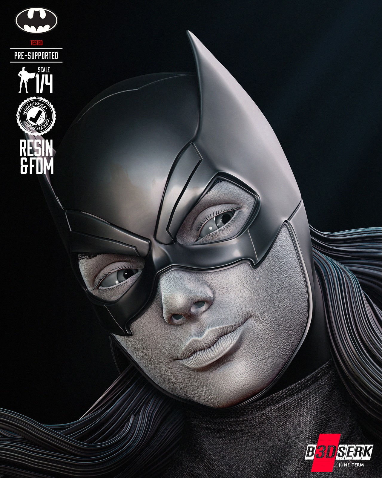 Batgirl Bust Portrait - Image 4