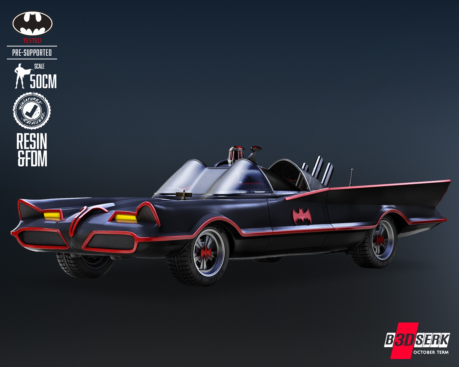 Batman Adam West Batmobile Sculpture - Image 2