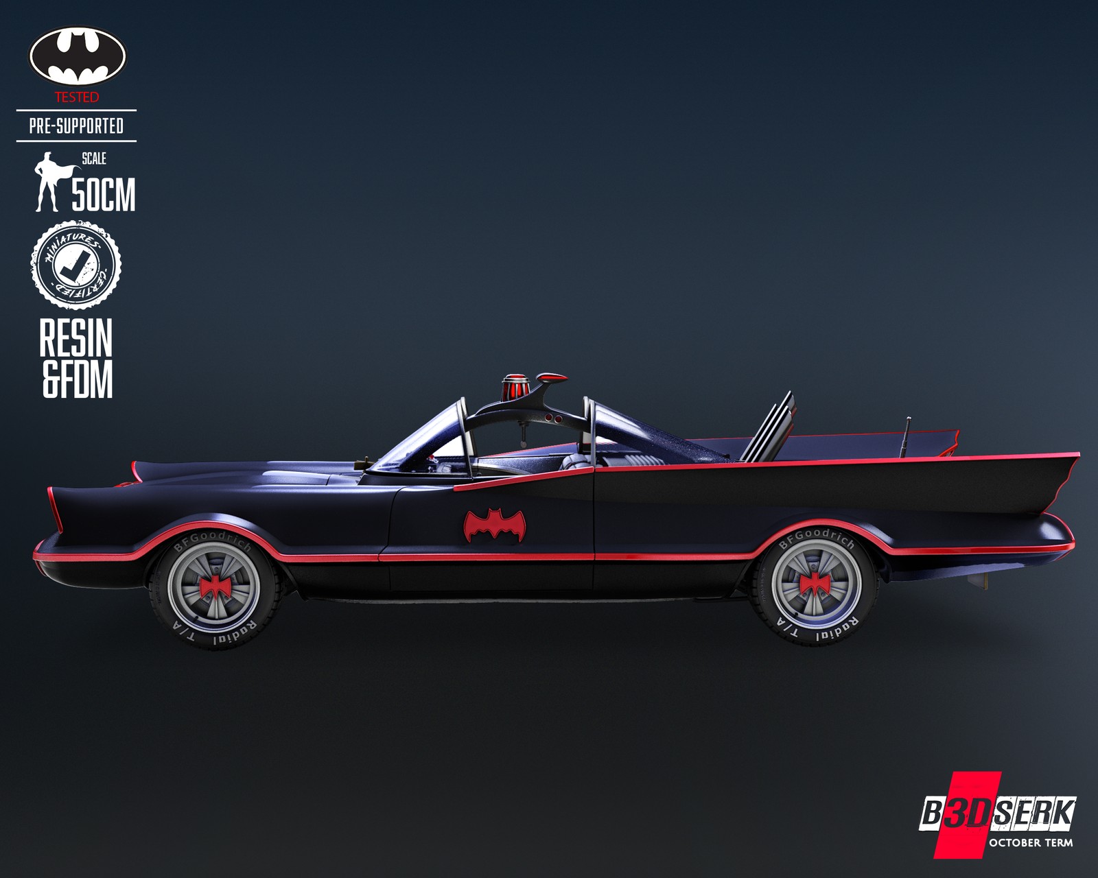 Batman Adam West Batmobile Sculpture - Image 4