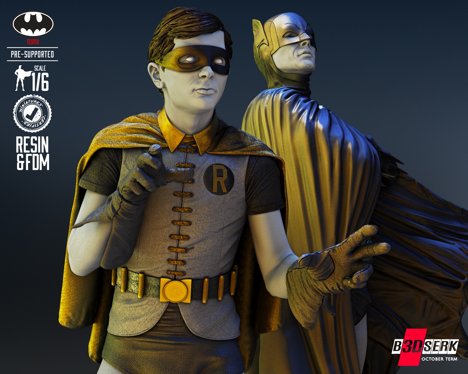 Batman and Robin Diorama Sculpture 1/6 Scale - Image 2
