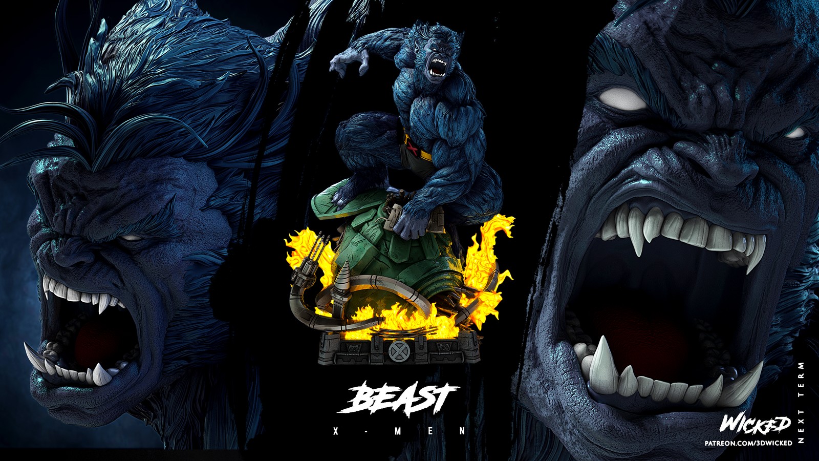 Marvel Beast Sculpture
