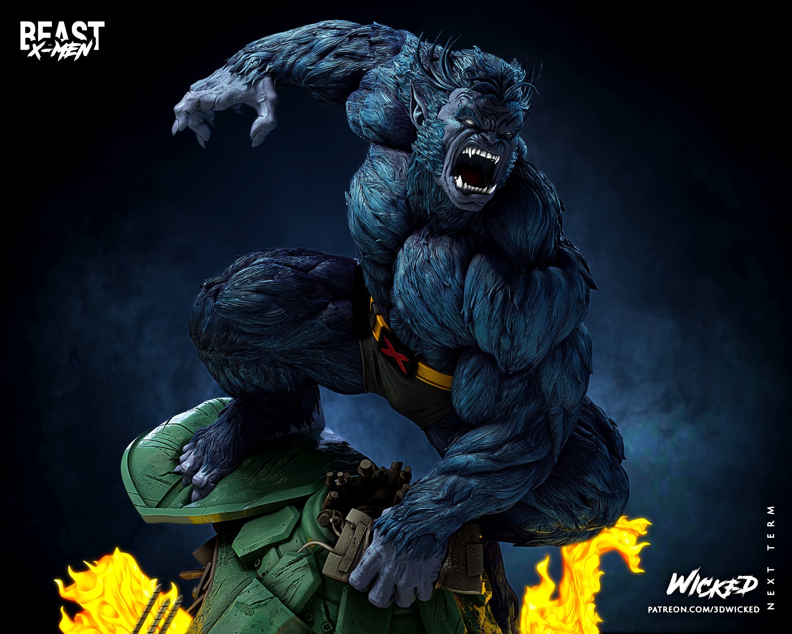 Marvel Beast Sculpture - Image 2