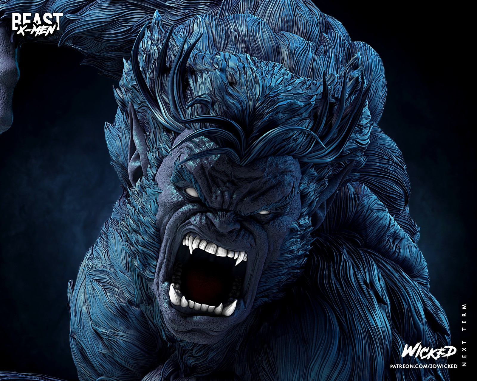Marvel Beast Sculpture - Image 5
