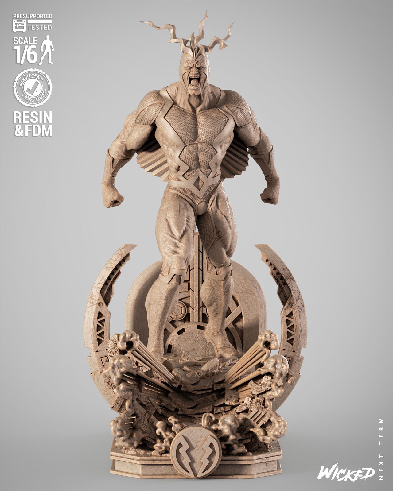 Marvel Black Bolt Sculpture