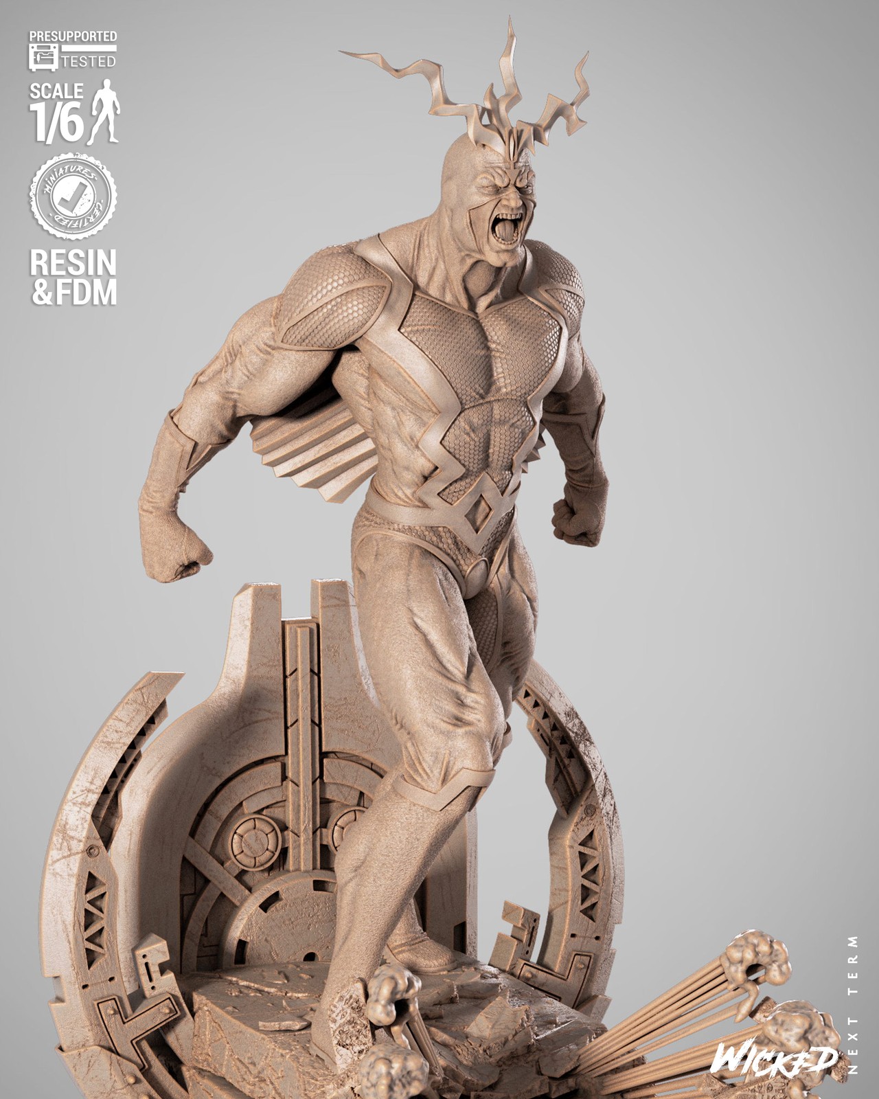 Marvel Black Bolt Sculpture - Image 2