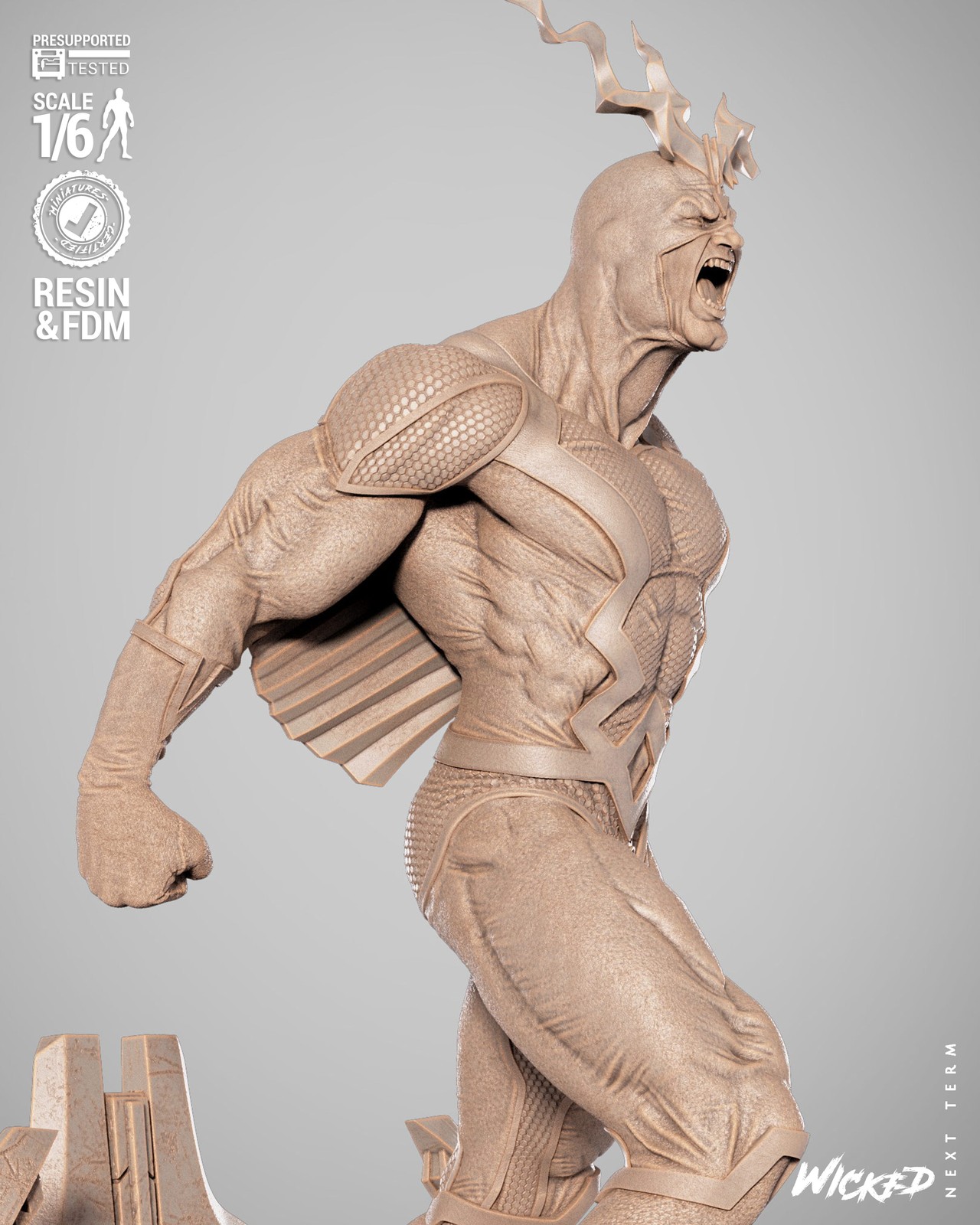 Marvel Black Bolt Sculpture - Image 5