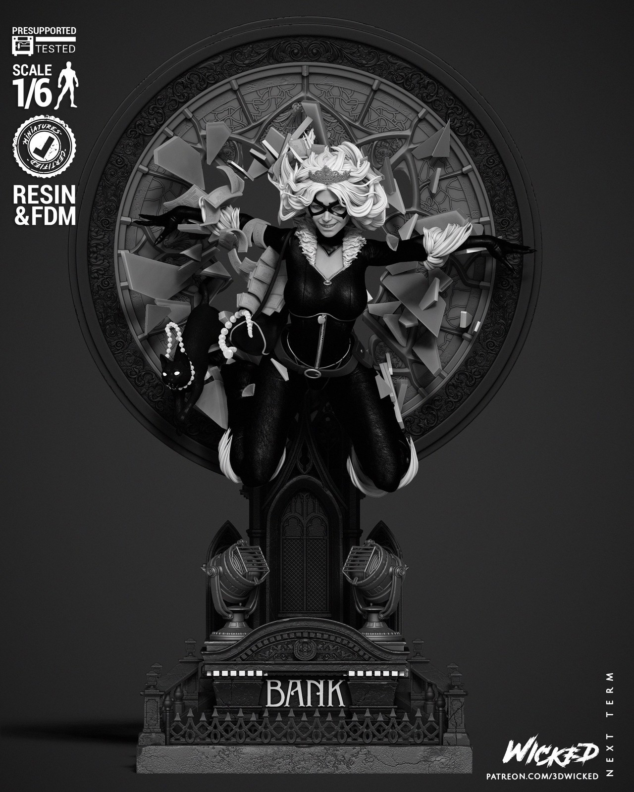 Marvel Black Cat Sculpture - Image 2