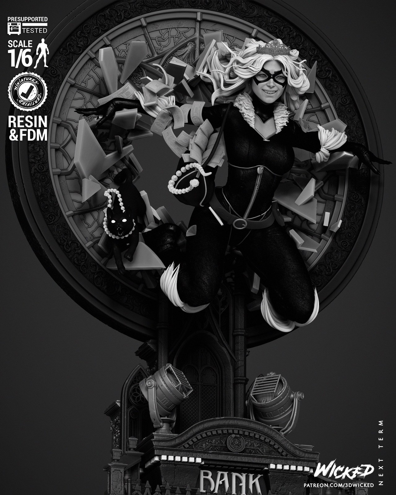 Marvel Black Cat Sculpture - Image 4