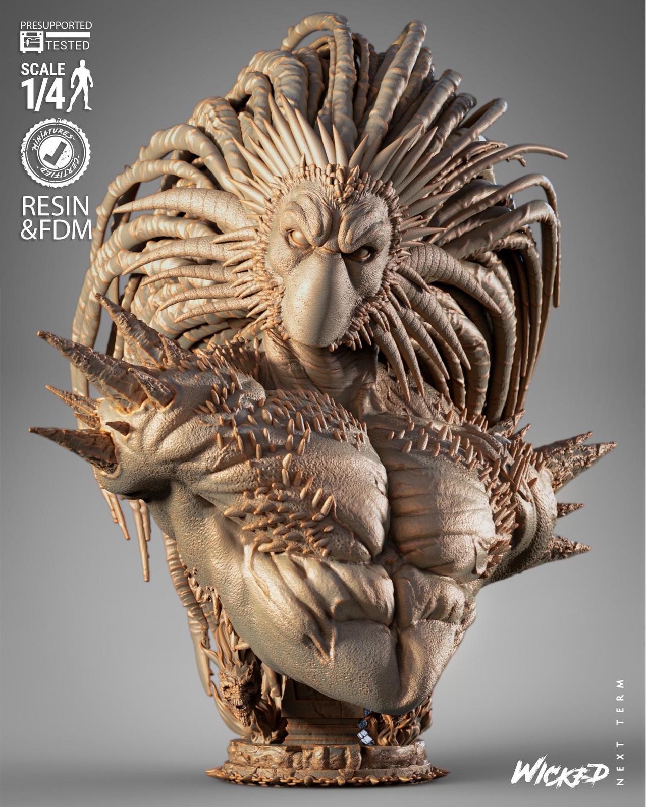 Marvel Black Heart Portrait Bust