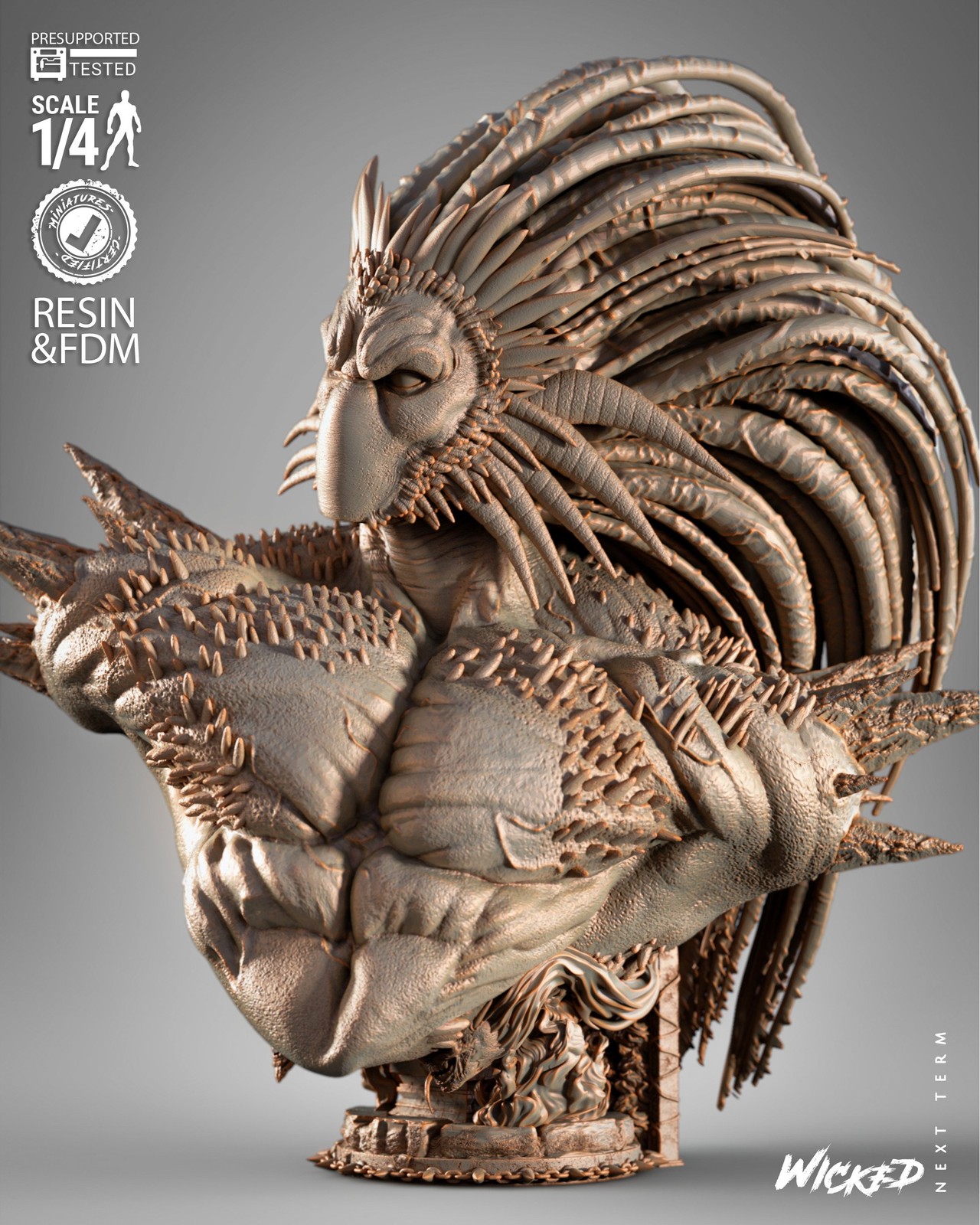 Marvel Black Heart Portrait Bust - Image 3