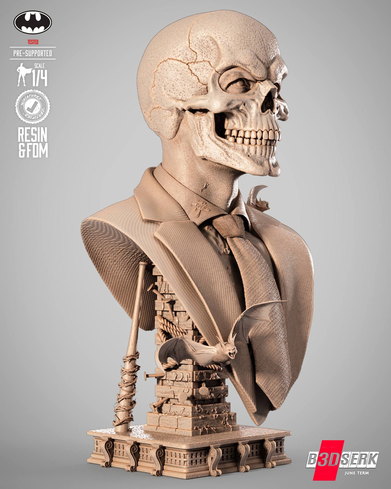 Black Mask Portrait Bust - Image 3