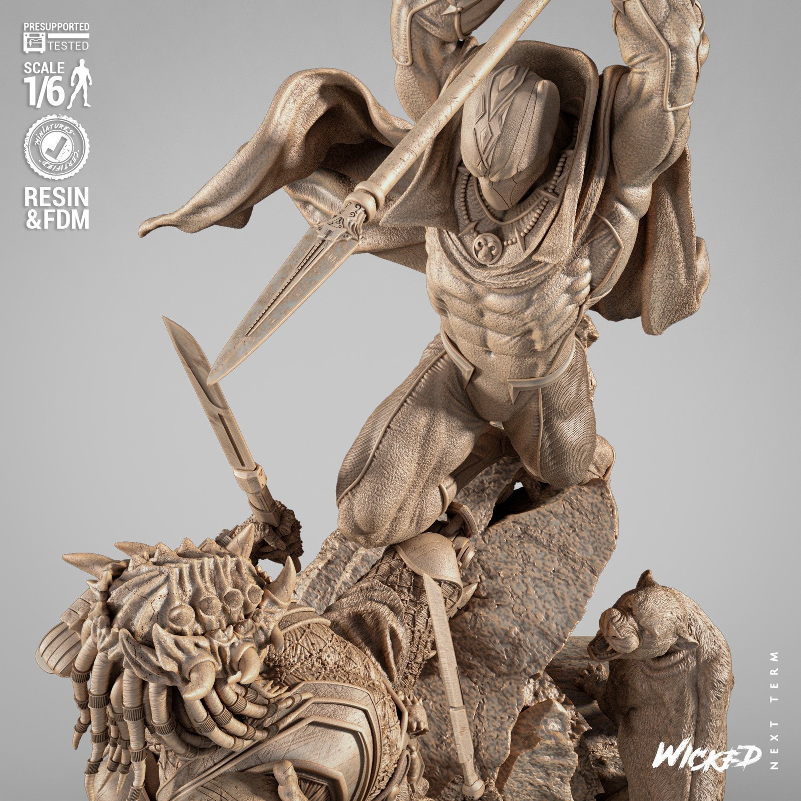 Marvel Black Panther VS Predator Diorama - Image 4