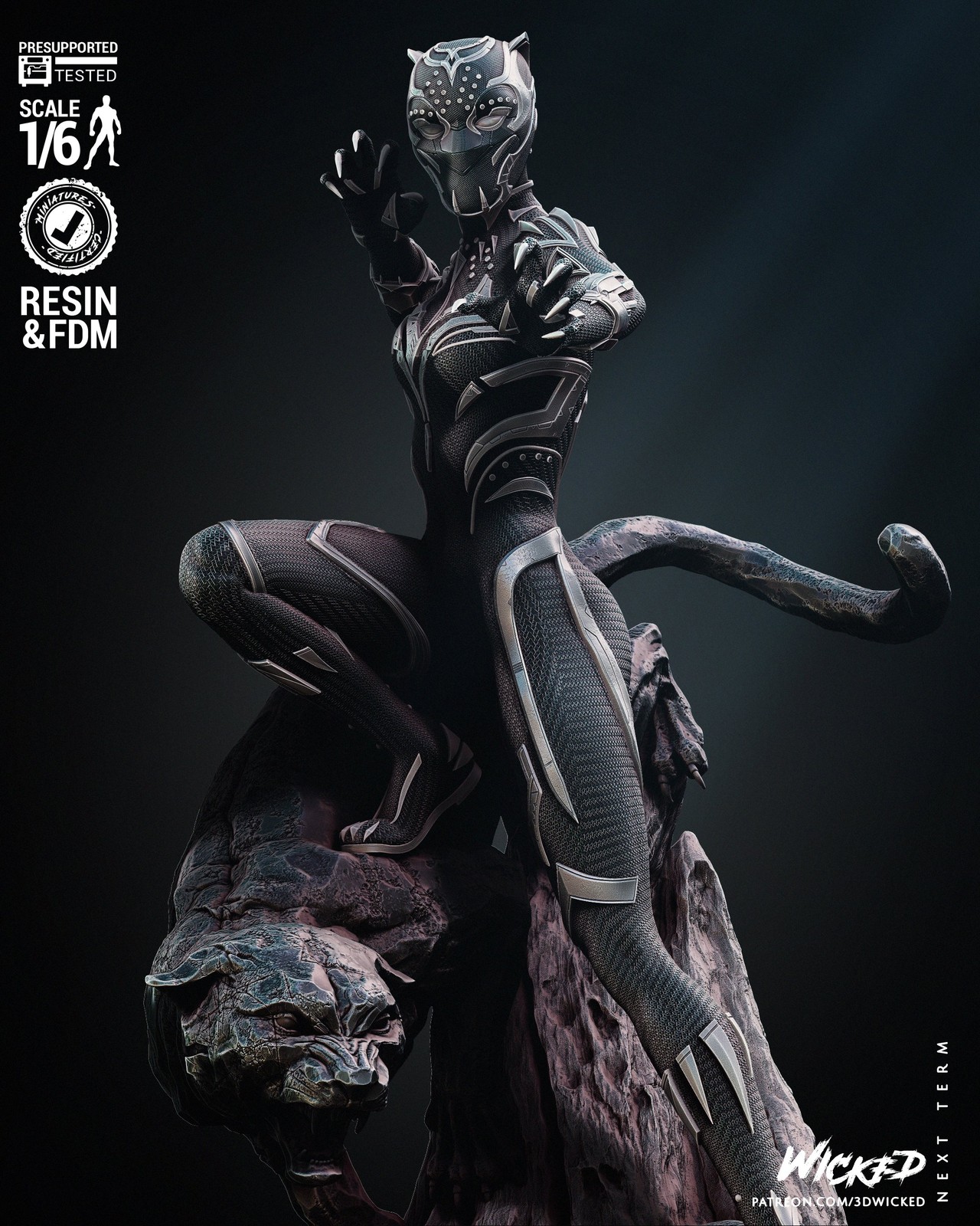 Marvel Black Panther Shuri 2024 Sculpture - Image 2