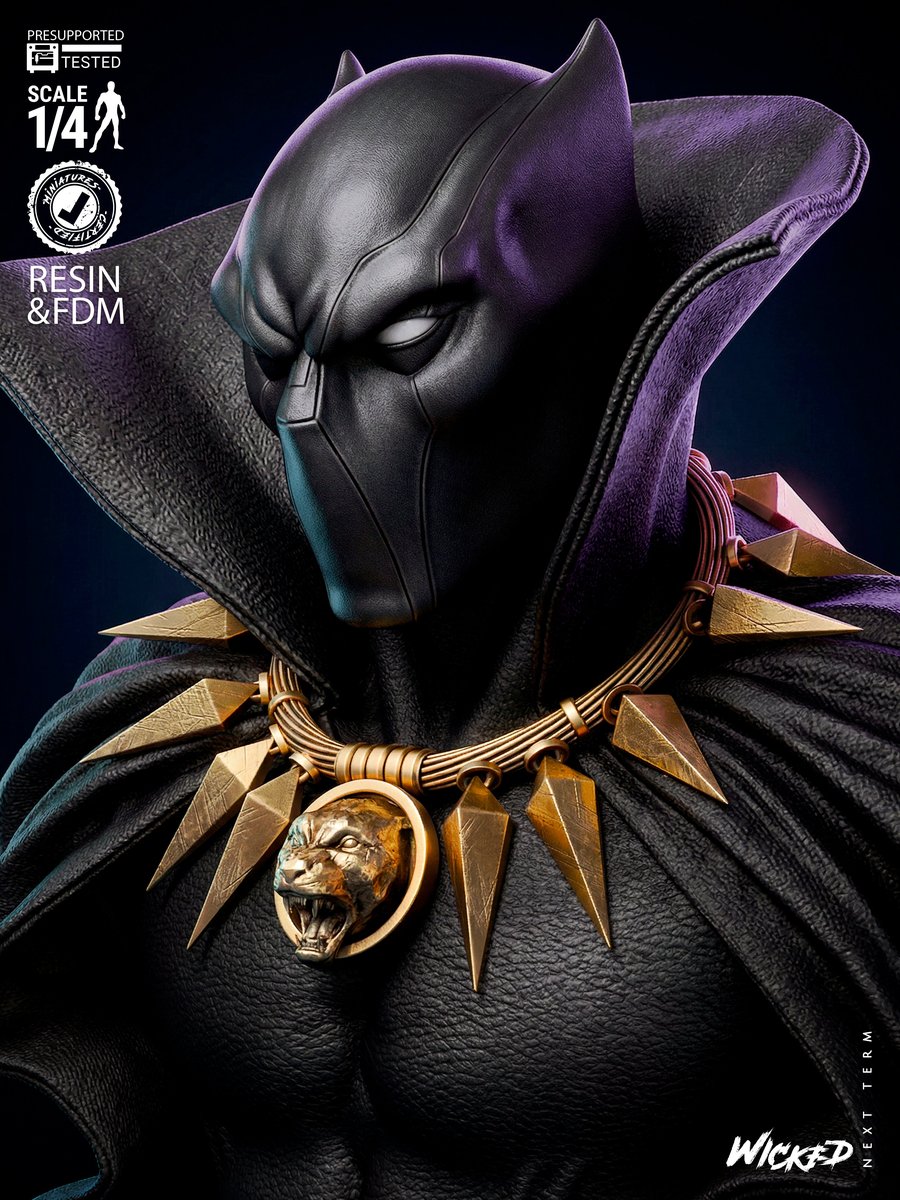 Marvel Black Panther Portrait Bust - Image 3
