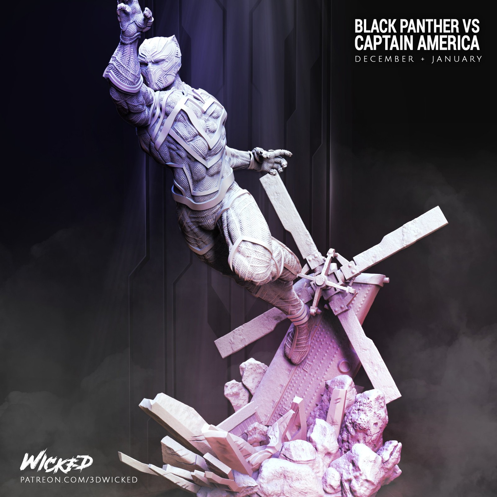 Marvel Black Panther Sculpture - Image 3