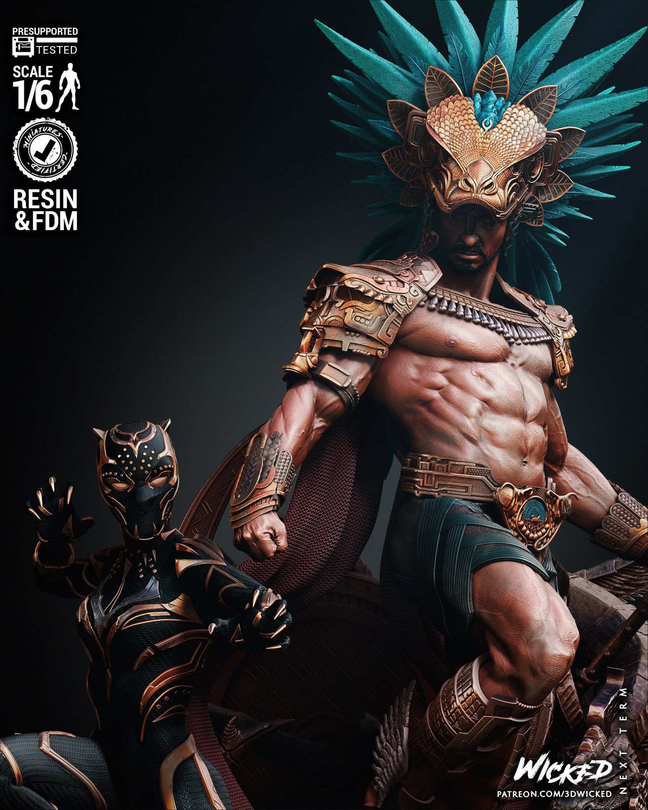 Marvel Black Panther and Namor Diorama - Image 2