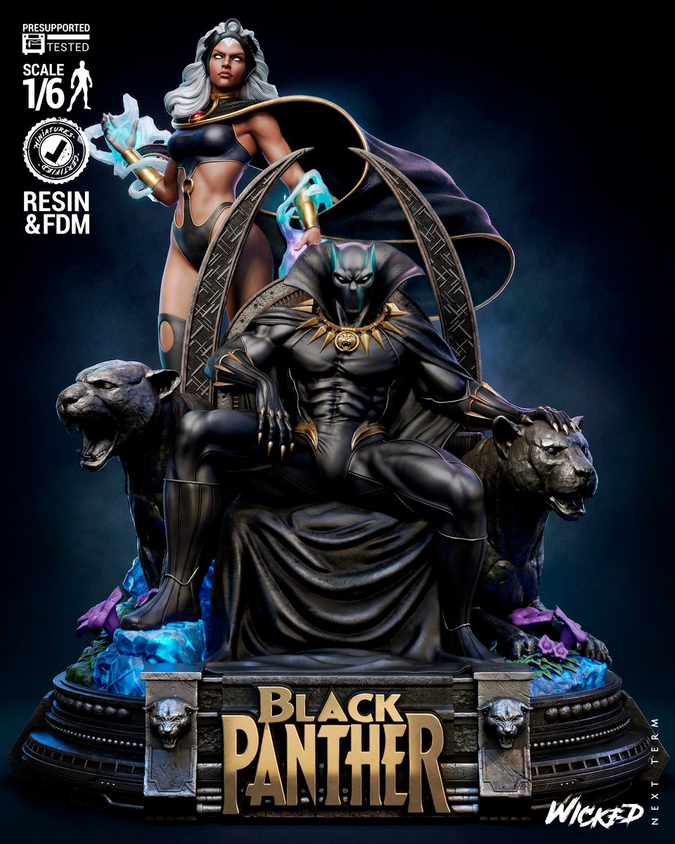 Black Panther & Storm - Diorama (Marvel)